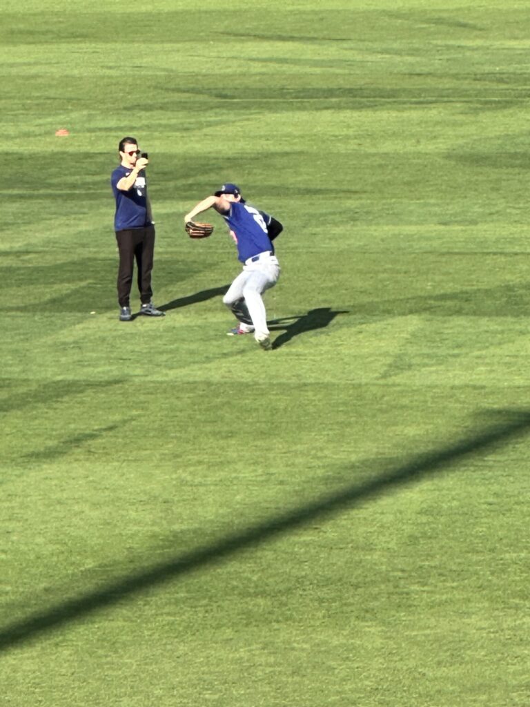 大谷投手の投球練習の様子@citizens bank park