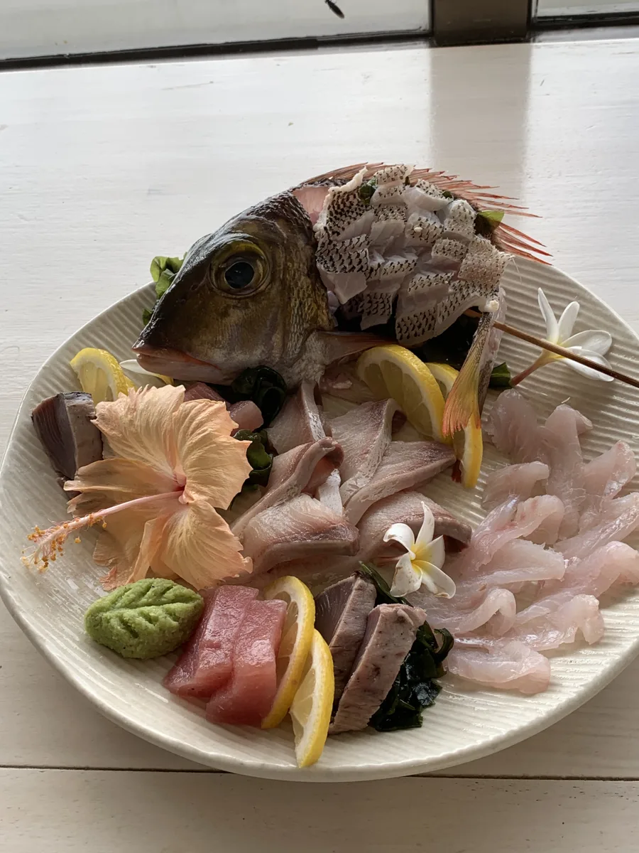釣った魚のお刺身